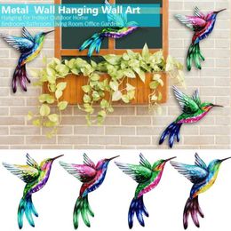 Window Stickers Sun-resistant Hummingbird Bird Wall Artwork No Odour Iron Artificial Craft Ornament Decor