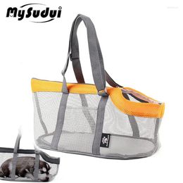 Cat Carriers MySudui Outing Pet Handbag Panorama Breathable Portable Dog Shoulder Bags Summer Comfortable Durable For Small Pets Travel