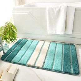 Bath Mats Super Thick Bathroom Fluff Fiber Mat Comfortable Carpet Non-slip Absorbent Rug Foot Shower Room Doormat