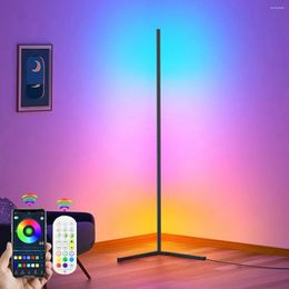 Floor Lamps RGB Corner Lamp With Music Sync/Timing/Dimmable Colour Changing Mood Light For Living Room Bedroom Dining Gaming