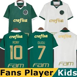 23 24 Palmeiras Dudu Soccer Jerseys 2024 Home Green Breno Lopes Rony G.gomez Shirt Away D.barbosa Lucas Lima G.menino Mina G.veron Kids Kit Football Uniforms