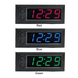 3 in 1 Car Temperature Clock LED Display Digital Clock Voltage Tester Luminous Electric Voltage Meter 12V Vehicle Interior Parts
