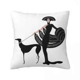 Pillow Art Deco Era Haute Couture Fashion Illustration Throw Couch S Christmas Covers