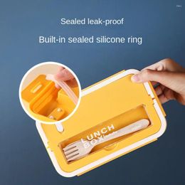 Dinnerware PP Lunch Box Large Capacity With Spoon Leakproof Divider Bento Container School Office