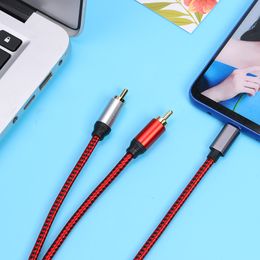 Hot Sale Audio Cable Delicate Texture Adapter Cord for Xiaomi Huawei Amplifier USB Type C to 2 RCA Male Audio Cable