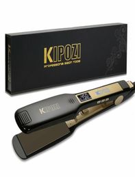 KIPOZI Hair Straightener Flat Iron Tourmaline Ceramic Professional Culer Salon Steam Care 22021138820544217043
