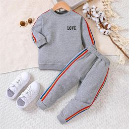 Clothing Sets 2Pcs Born Baby Clothes Winter Boys Girls Outfits Casual Long Sleeve Sweatshirts Tops Pants Infant Tracksuits 0-24M
