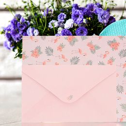 Cute Flower Set Letter Papers Envelope Kit Writing and Envelopes Small Portable Wedding Decor