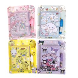 wholesale Big Size Cute 4 colors Purple Melody Cinnamo roll Style notepad Student Daily Learning MINI Notepads For School Supplies 16pcs/box