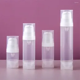 Storage Bottles 5/10/15/25ml Vacuum Lotion Bottle Plastic Cosmetic Travel Liquid Transparent Airless Pump Toiletries Container