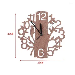 Wall Clocks Q1JA Modern Wooden Tree Clock 3D DIY Watches Living Room Home Office Decor Gift