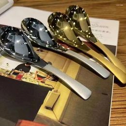 Coffee Scoops Stainless Steel Korea Soup Spoons Home Kitchen Ladle Capacity Gold Silver Mirror Polished Flatware For Tableware