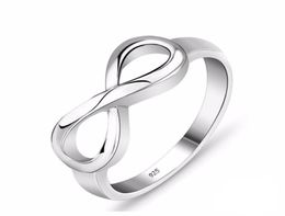 Fashion Silver Colour Infinity Ring Eternity Ring Charms Friend Gift Endless Love Symbol Fashion Rings For Women jewelry4077025