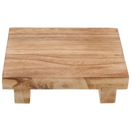 Table Stool Wood Decorative Tray for Kitchen Counter Simple Pedestal Stand Riser Wooden