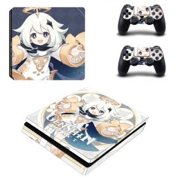 Stickers Genshin Impact PS4 Slim Skin Sticker For Sony PlayStation 4 Console and Controllers PS4 Slim Skins Sticker Decal Vinyl