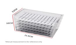 5 Layers Transparent Eyelash Box Storage Box Organiser Acrylic Lash Pallet Holder Case Grafting Display Makeup248P3734340