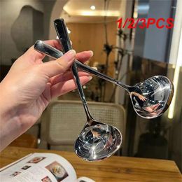 Spoons 1/2/3PCS Stainless Steel Spoon Thicken Long Handle Soup For Pot Scoops Colander Home Kitchen Tableware Cooking