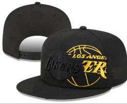 American Basketball "Lakers" Snapback Hats Teams Luxury Designer Finals Champions Locker Room Casquette Sports Hat Strapback Snap Back Adjustable Cap a26