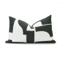 Pillow Nordic Black White Cover 30x50cm Simple Luxury Soft Sofa Case Home Decoration INS Square Living Room S