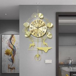 Wall Clocks Luxury Battery Clock Quiet Fashion Originality Home Minimalism Vintage Metal Orologio Da Parete Room Decoration