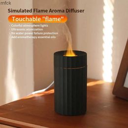 Humidifiers Car Oil Diffuser Flame Aroma Diffuser Vehicle Humidifier Auto Home Air Freshener Diffuser Scent Machine