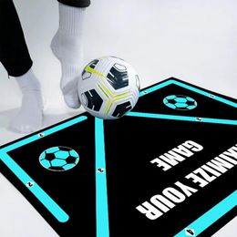 Football Training Mat Rubber Soccer Mat Anti-Slip Football Equipment Indoor Outdoor 90x60cm Football Training Aid Soccer