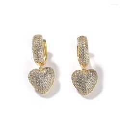 Hoop Earrings Arrival Fashion Hip Hop Heart Shaped Stud Rapper Princess Women Screw Back Earring7478857