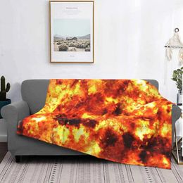 Blankets Fire Selling Room Household Flannel Blanket Flame Burning Heat