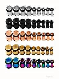 2018 NEW 18pcs lot 16mm10mm Stainless Steel Ear Plugs Tunnels Trumpet peels Ear Expansion Piercing Jewellery Accessories2515804