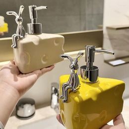 Liquid Soap Dispenser Creative Ceramic Hand Bottle Decoration Bathroom Accessories Home Triangle Shampoo Shower Gel Divided Gifts