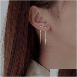 Dangle Chandelier Long Tassel Heart Drop Earrings Gold Sier Colour Hanging Women Fashion Party Jewellery Girls Gift Delivery Dh0Wc