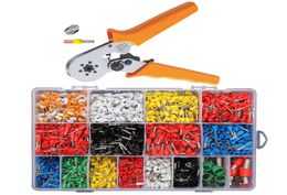 2120pcs Tube Ends Ferrule Terminals Assortment Crimper Hexagon Crimping Tool Kit2859309