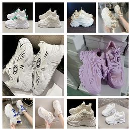 2024 new top Luxury Thick soled mesh small black white pink shoe men women casual and breathable internally elevated sports shoes size 35-47