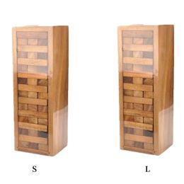 Wood Tumbling Tower Game - Perfect For Party Games, Outdoor Games For Adults And Family, Classic Stacking Block Games