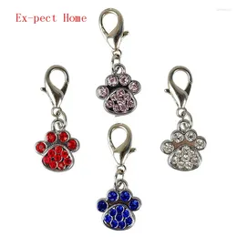 Dog Apparel 200pcs Fashion Tags Pet Pendant Collar Rhinestone Cute Charms With Hooks Decoration Accessories