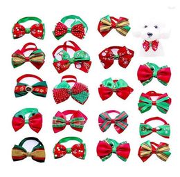 Dog Apparel 500pcs Cats Christmas Bow Tie Dogs Bowtie Neckties Collar Accessories Holiday Decoration Grooming Pet Supplies SN1787