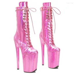 Dance Shoes 23CM/9inches PU Upper Modern Sexy Nightclub Pole High Heel Platform Women's Boots 043