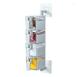 Kitchen Storage 4 Tier Organiser Rack Rotating Free Punch Eco-Friendly Cocina Cozinha Holders Mutfak Malzemeleri