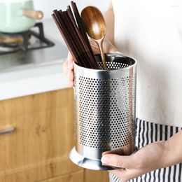 Kitchen Storage Stainless Steel Chopsticks Tube Household Holder Multifunctional Tableware Cage Container
