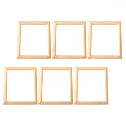 Frames Frame Po Dollhouse Picture Mini Miniature Wooden Furniture Vintage Decorative Display Diy House Wall