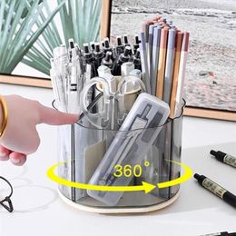 Storage Boxes Makeup Brush Holder Organzier Transparent Detachable 360 Rotating Design Desktop Pen Organizer Organizers