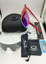 0akley OO9406A -3 Lens Sunglasses Men Polarised Tr90 Sun Glasses Outdoor Sport Running Glasses With Package5942389