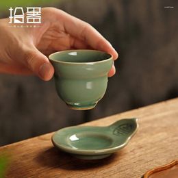 Cups Saucers Yue Kiln Celadon Master Cup Creative Gourd Tea Ceramic Single Set