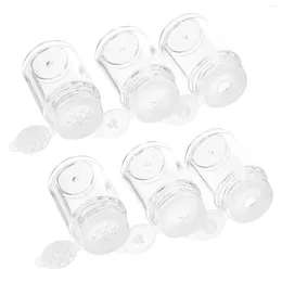 Storage Bottles 6pcs Clear Loose Powder Jars 10ml Empty Cases Bottle Sifter Container Refillable For