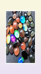 Metals mood beads change Colour glaze ring face oval shape loose bead fit ring bracelet necklace DIY accessories jewelry1072200