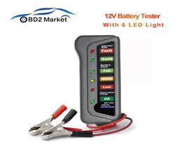 Mini 12V Car Battery Tester Digital Test Analyzer Alternator tester auto Diagnostic Tool with 6 LED Lights For Car Motorcycle6785981