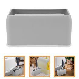 Cat Litter Scoop Holder Universal Cat Litter Scooper Stand Durable Storage Container Bathroom Trash Can Cleaning Storage Grey