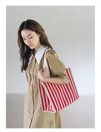 Shopping Bags Large-capacity Handbag Sundries Snacks Toys Travel Ladies Canvas Storage Bag With Handle No Zipper