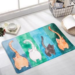 Bath Mats Cute Printing Mat Home Indoor Bathroom Non-Slip Soft Doormat Rug Toilet Decor Absorbent Floor Carpet 40 60cm