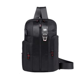 Swiss Men Casual Messenger Bag Oxford Chest Pack Multifunction Shoulder Bags Waterproof Equipped with Bottle Opener 240407